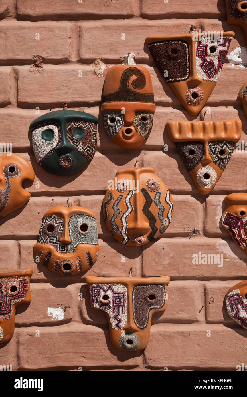 Argentina, Jujuy Province, Uquia. Village-made pottery. Stock Photo