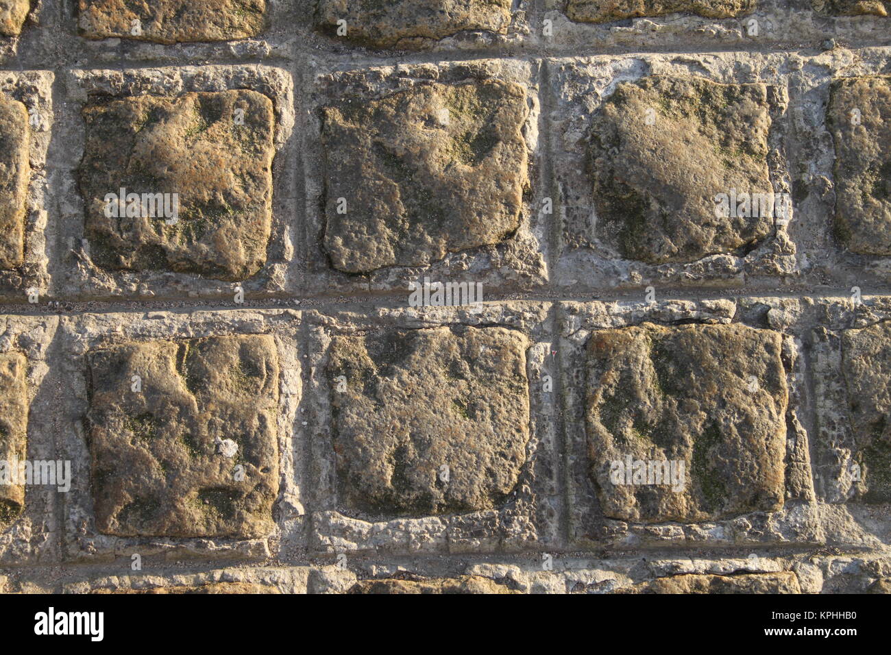 Paving / cobble stones in Peel harbour, Isle of Man, United Kingdom