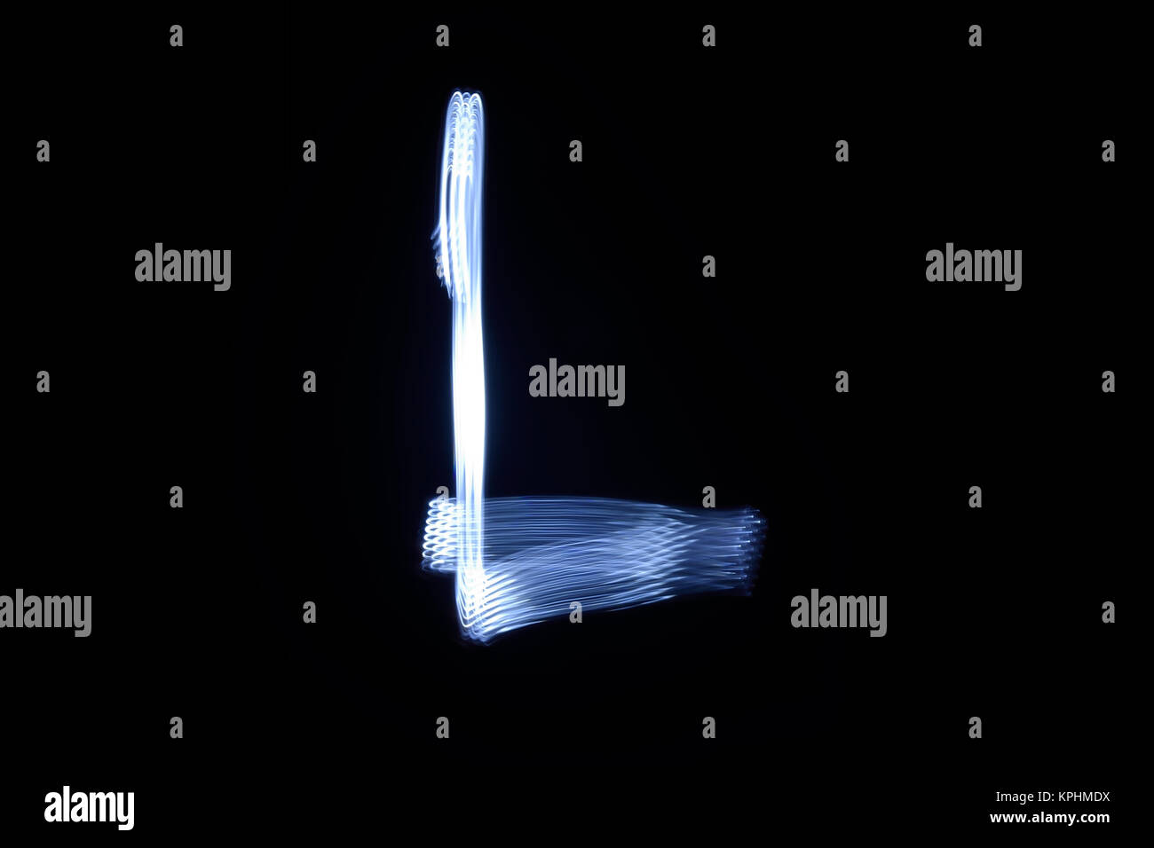 paint with light on black background letter L Stock Photo - Alamy