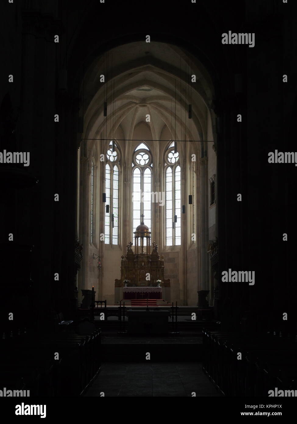 Altar in the Coronation Cathedral, Alba Iulia, Romania Stock Photo