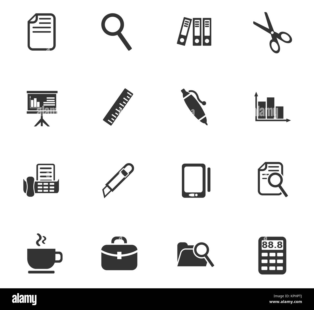 office icon set Stock Photo Alamy
