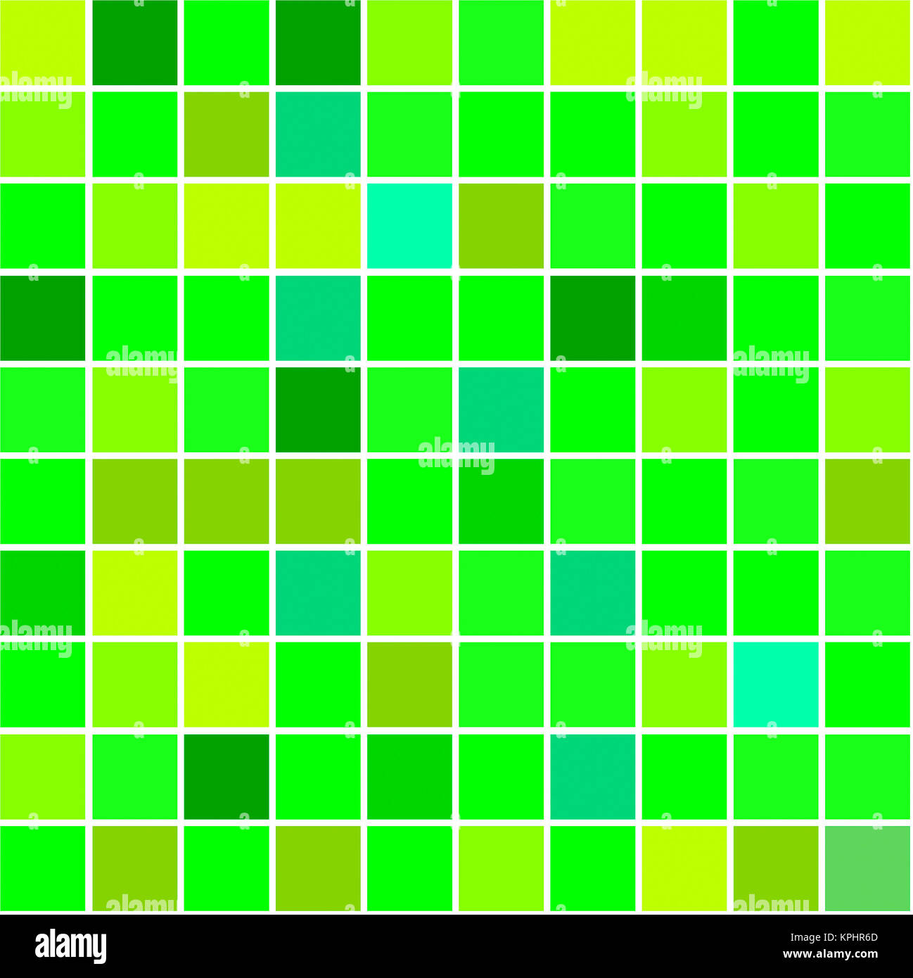 Seamless tiles background different shades of green colour Stock