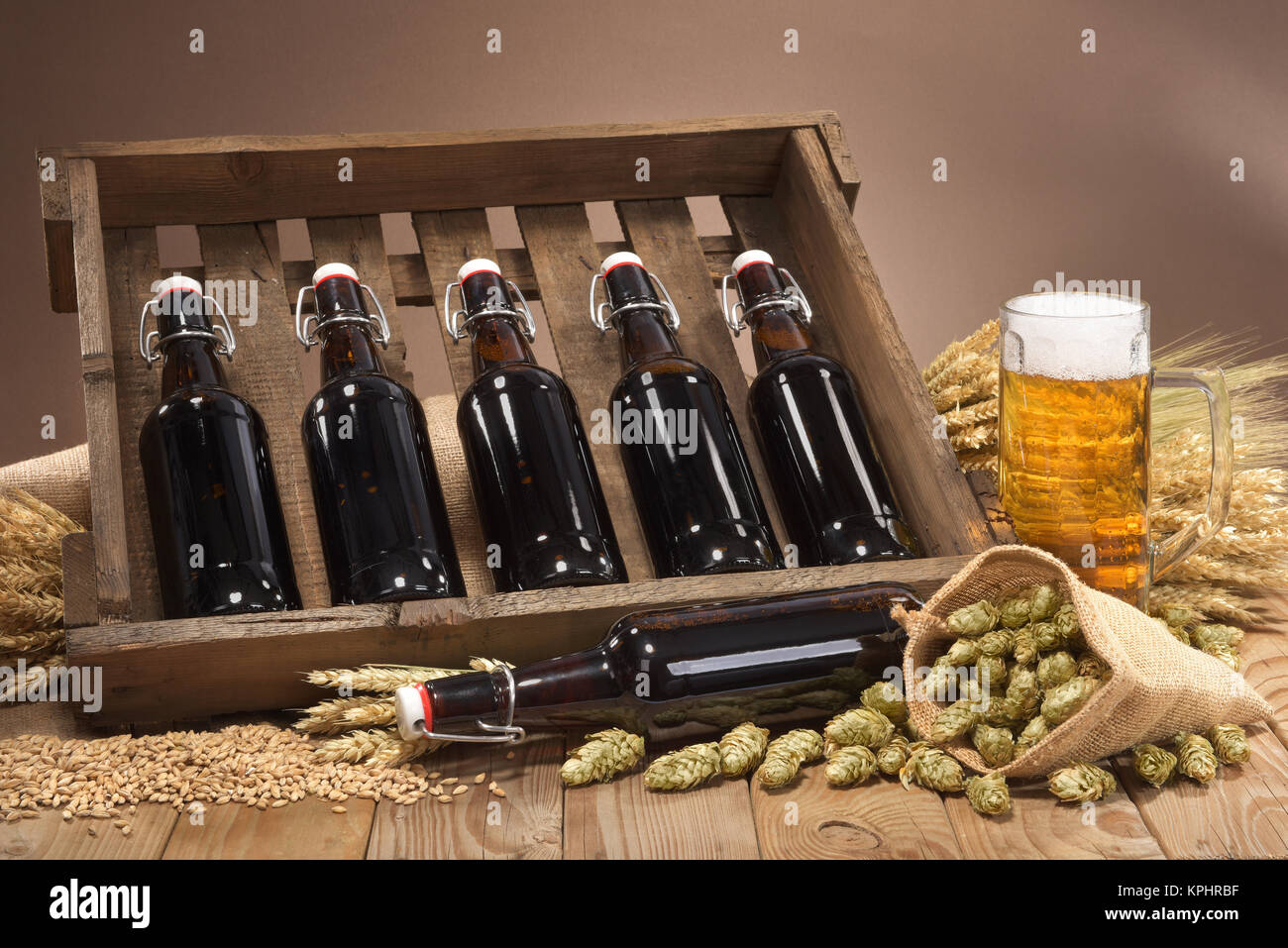 beer box with beer glass Stock Photo - Alamy