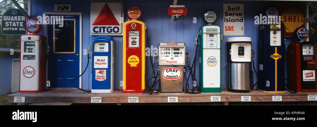 USA, New Hampshire, Littleton Historic gas station (Large format sizes