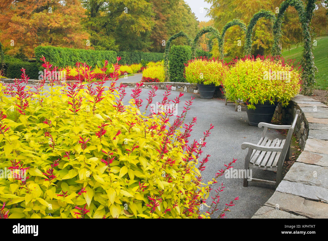 Autumn view of Longwood Gardens, Pennsylvania, USA Stock Photo