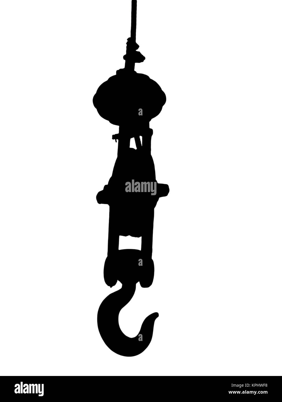 shape of crane hook isolated Stock Photo Alamy