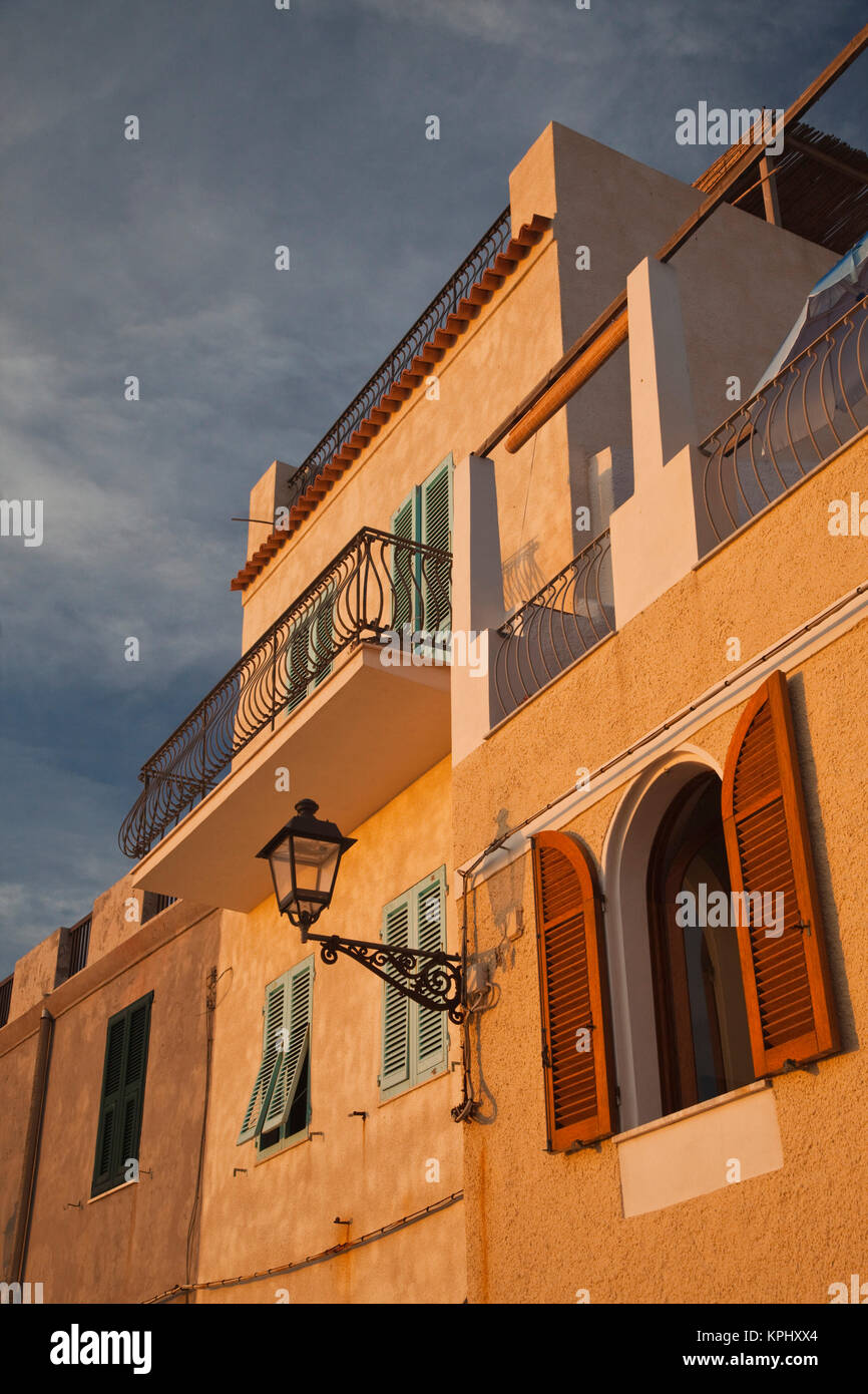 Italy Sardinia Alghero Sunset Light On Bastioni San Marco Buildings italy-sardinia-alghero-sunset-light-on-bastioni-san-marco-buildings