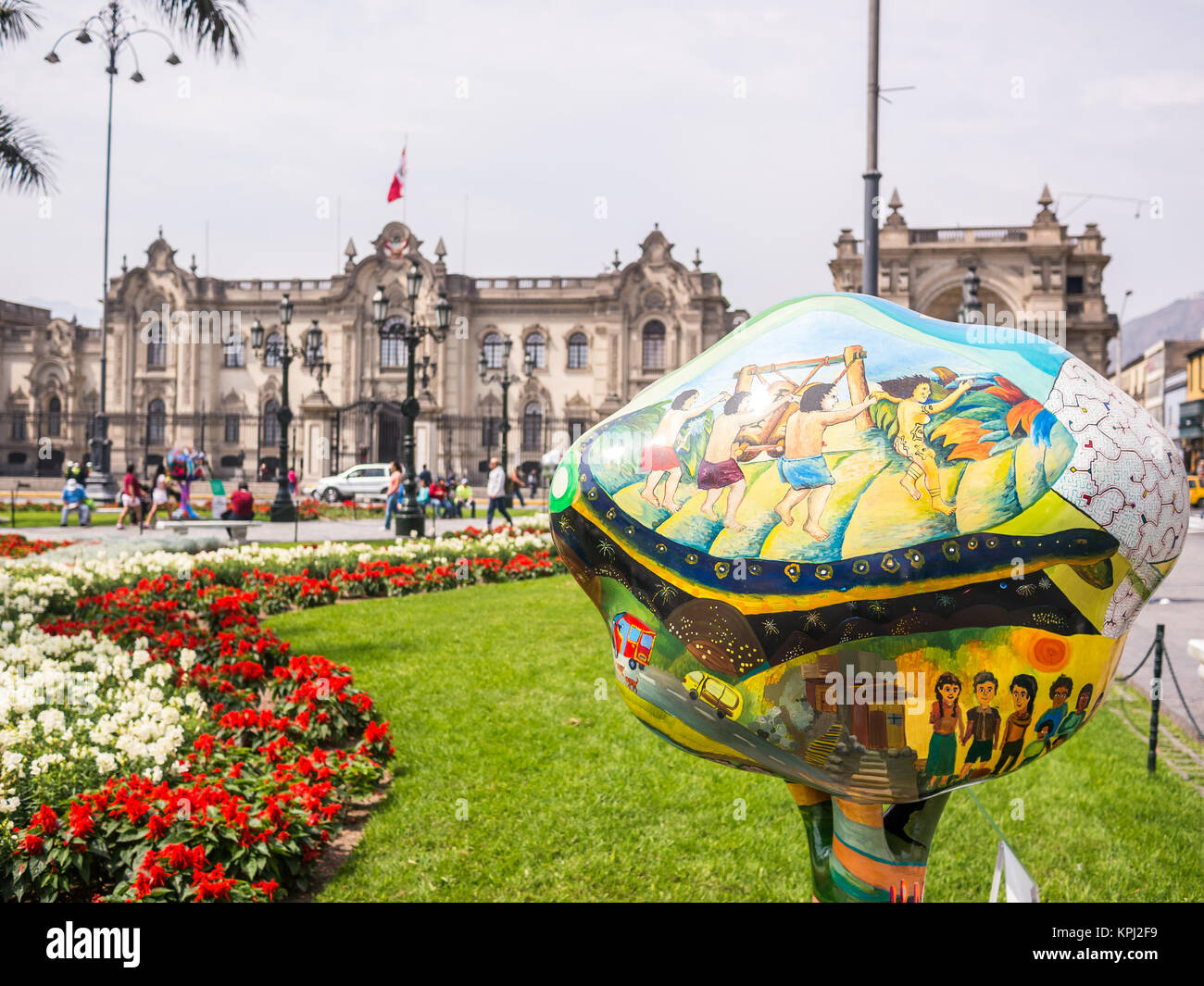 Lima, Peru - October 11, 2014 - Exposition of art view in the Lima