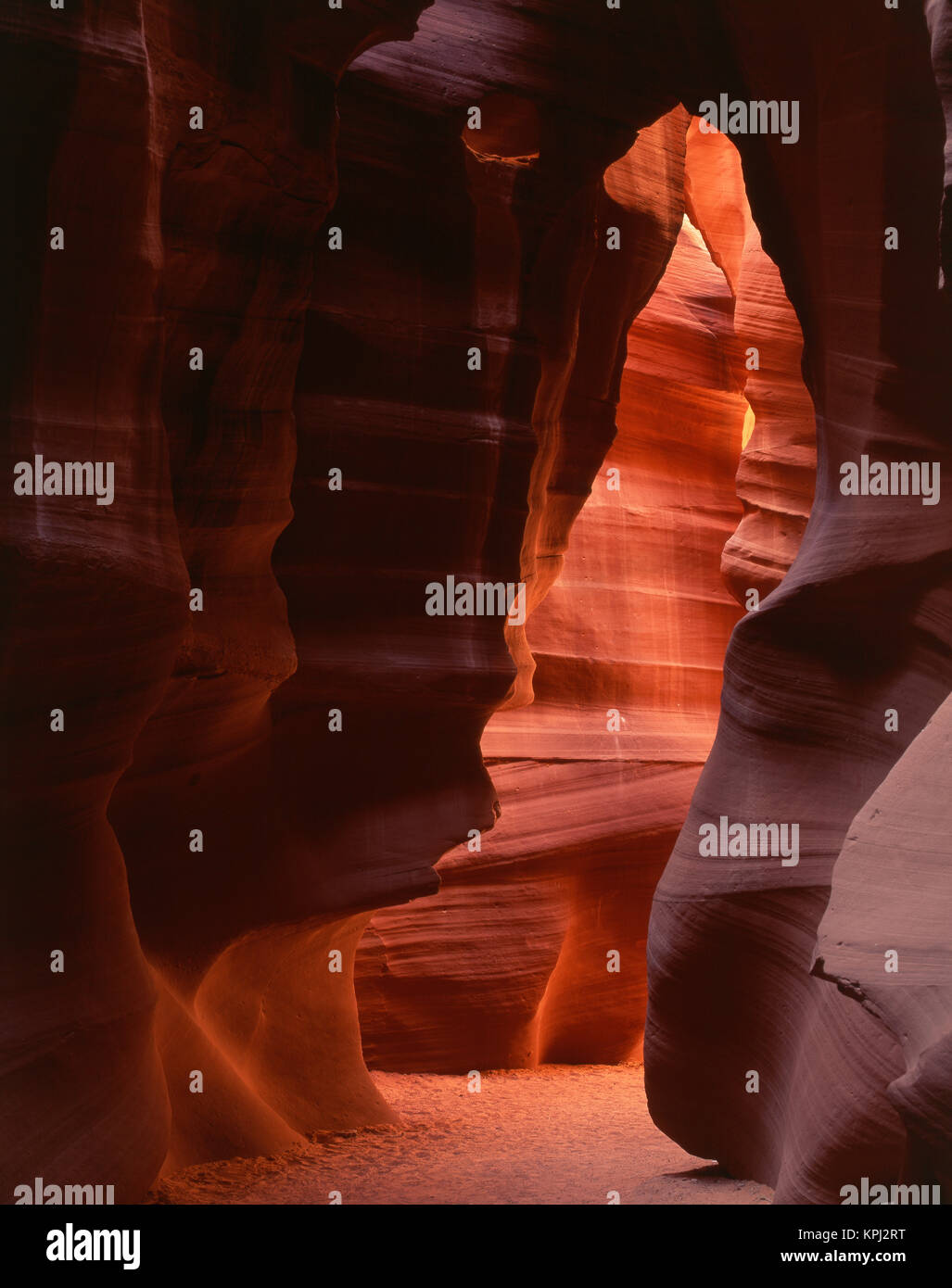USA, Arizona, Red sandstone walls of Antelope Canyon (Large format sizes available) Stock Photo