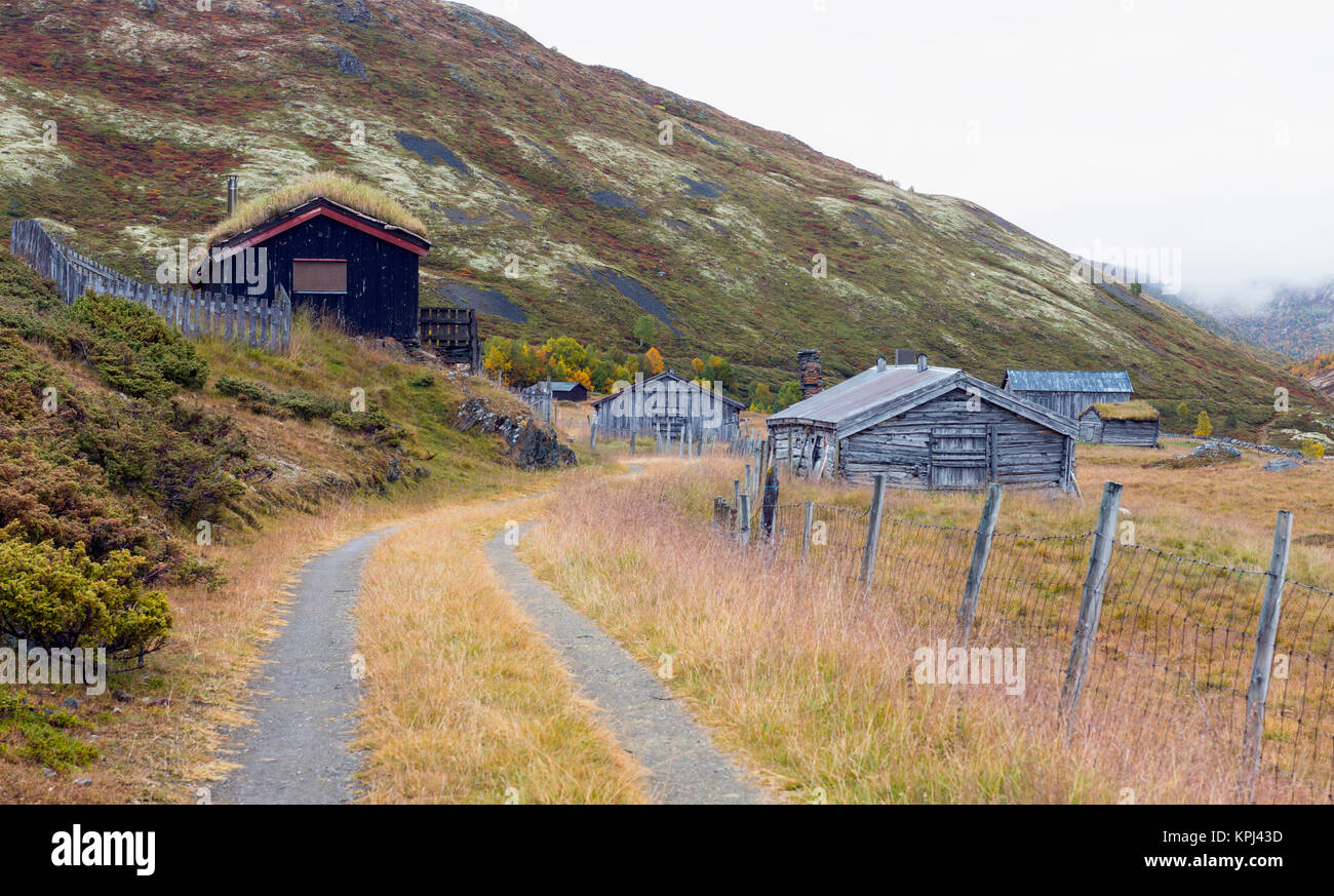 Shieling in Rondane, Norway Stock Photo