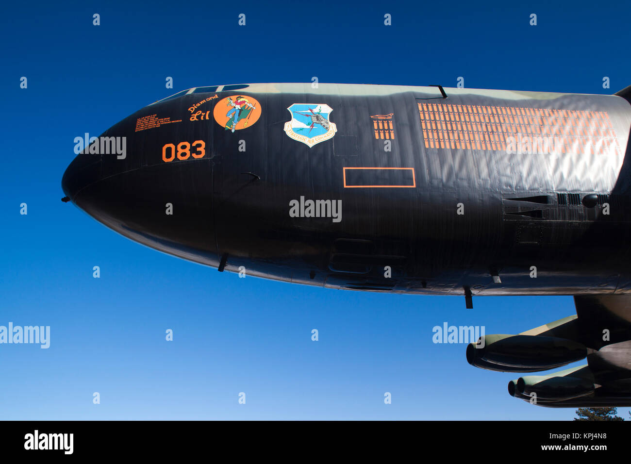 USA, Colorado, Colorado Springs, United States Air Force Academy, Vietnam War B-52 bomber display Stock Photo