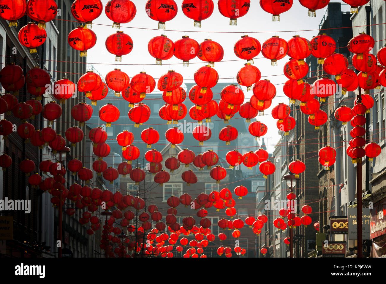 Lanterns decorate street part hi-res stock photography and images - Alamy