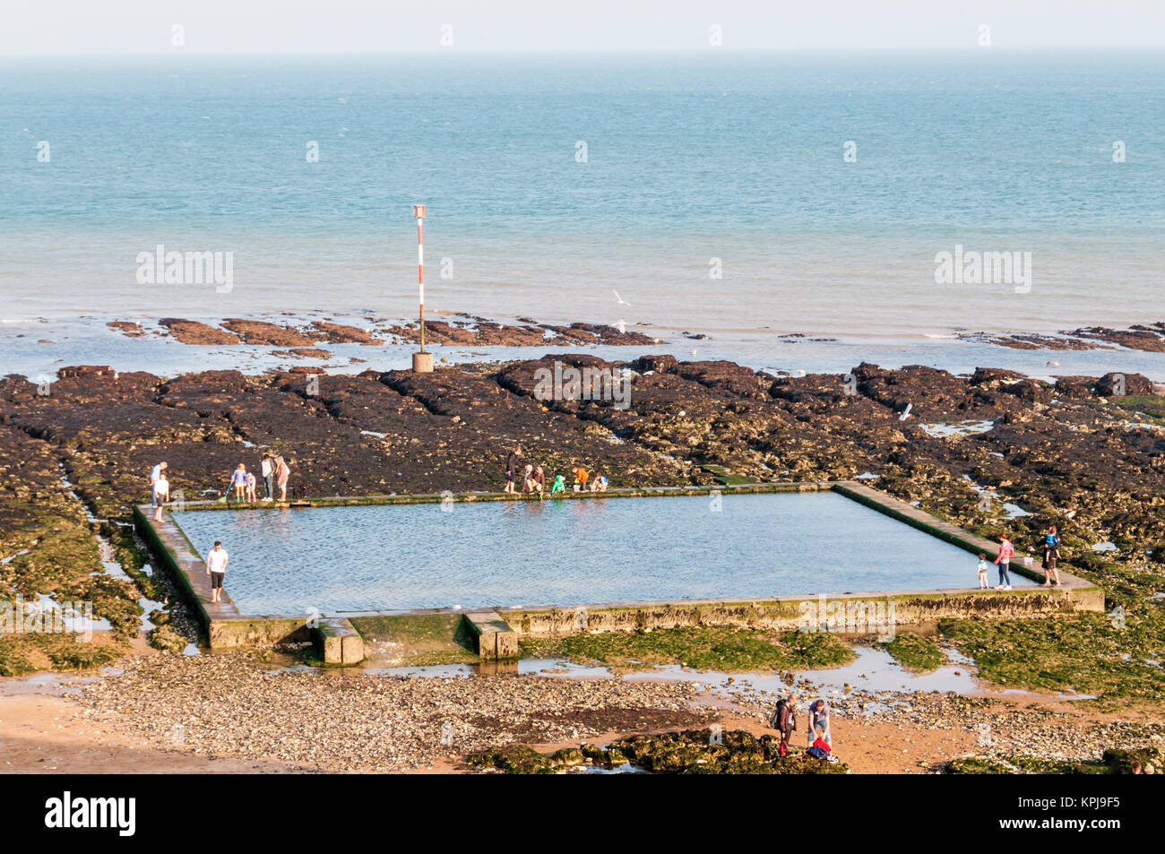 Broadstairs tidal pool at low tide Stock Photo