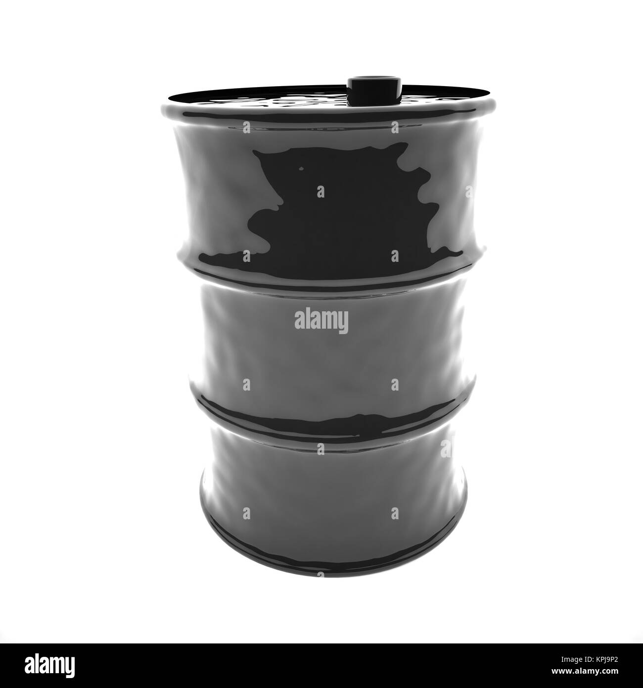 Black barrel isolated over white Stock Photo