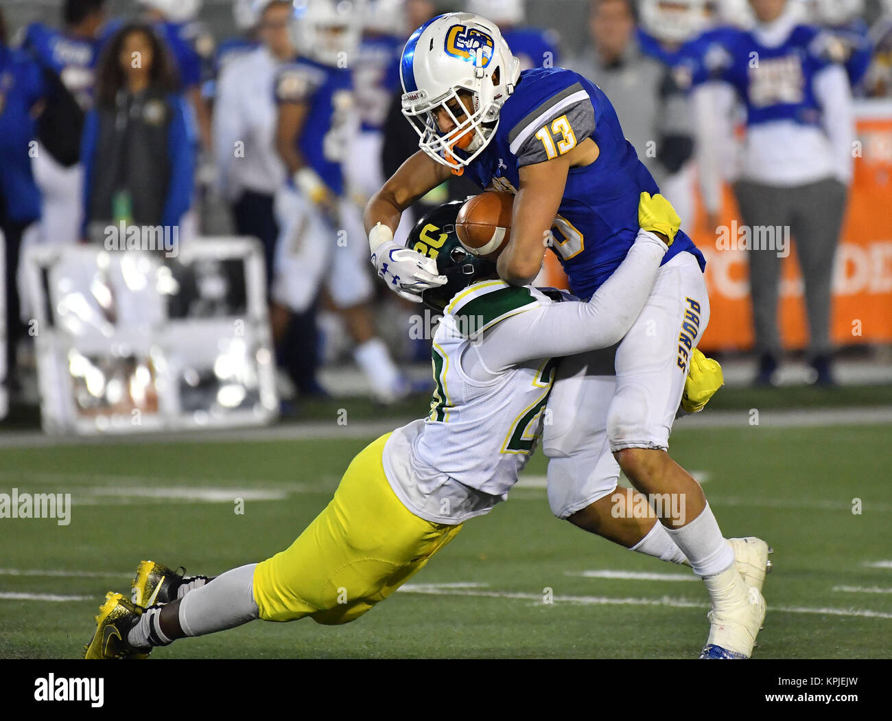 Sacramento, CA. 15th Dec, 2017. Serra Padres Isiah Kendrick 13 runs