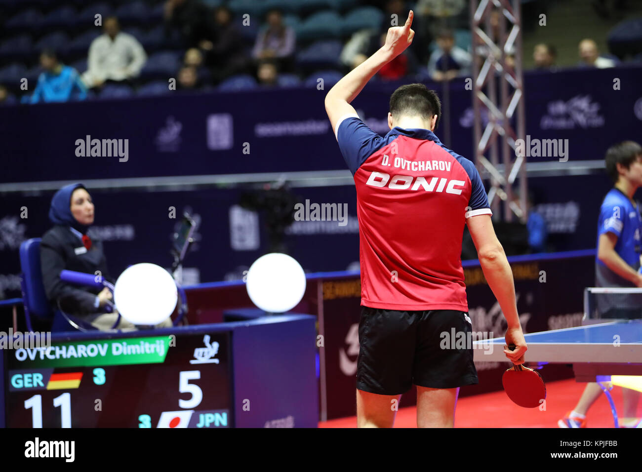 Astana, Kazakhstan. 15th Dec, 2017. Dimitrij Ovtcharov (GER) Table