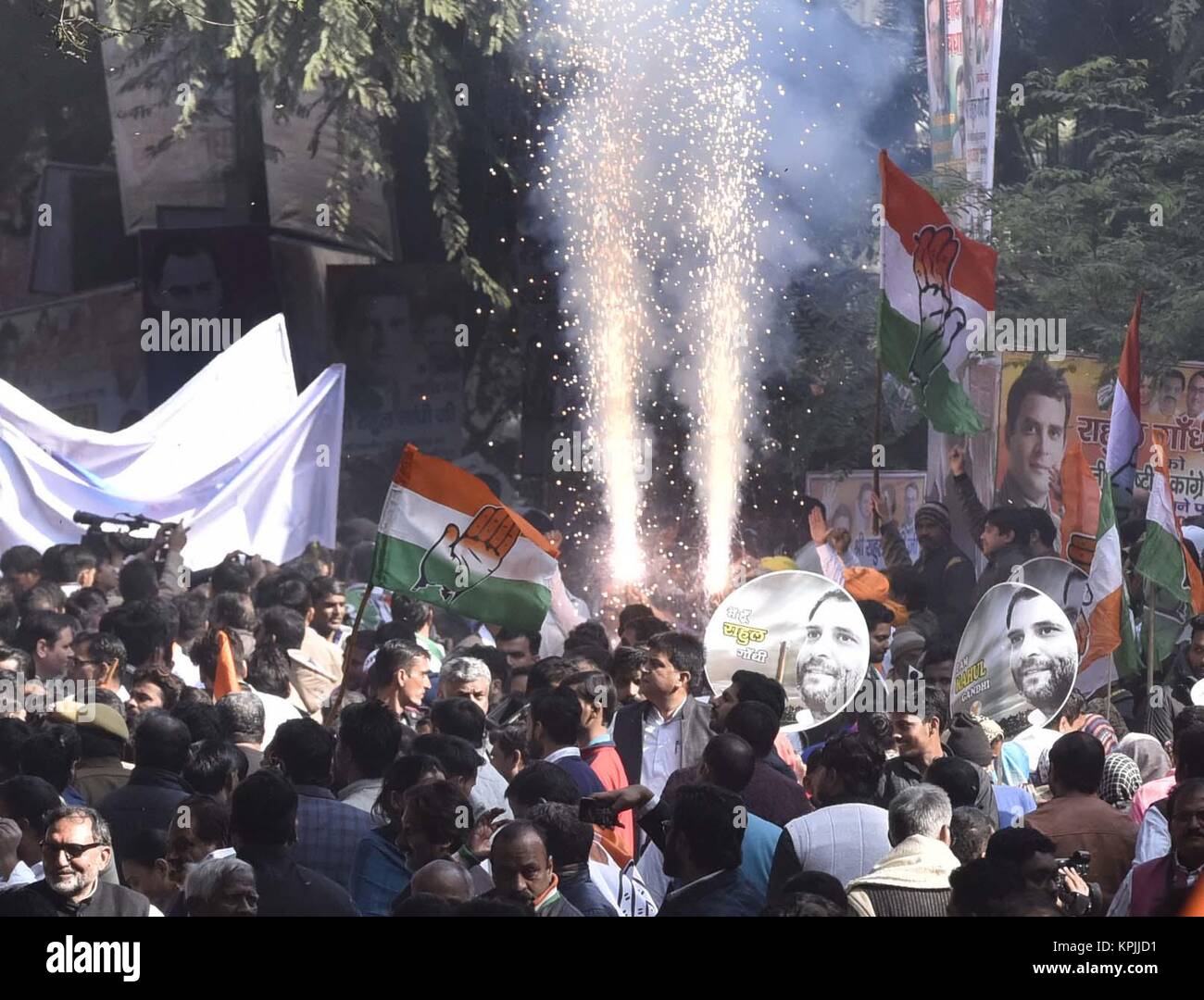 New Delhi India December 16 Congress Supporters And Workers New Delhi India December 16 Congress Supporters And Workers