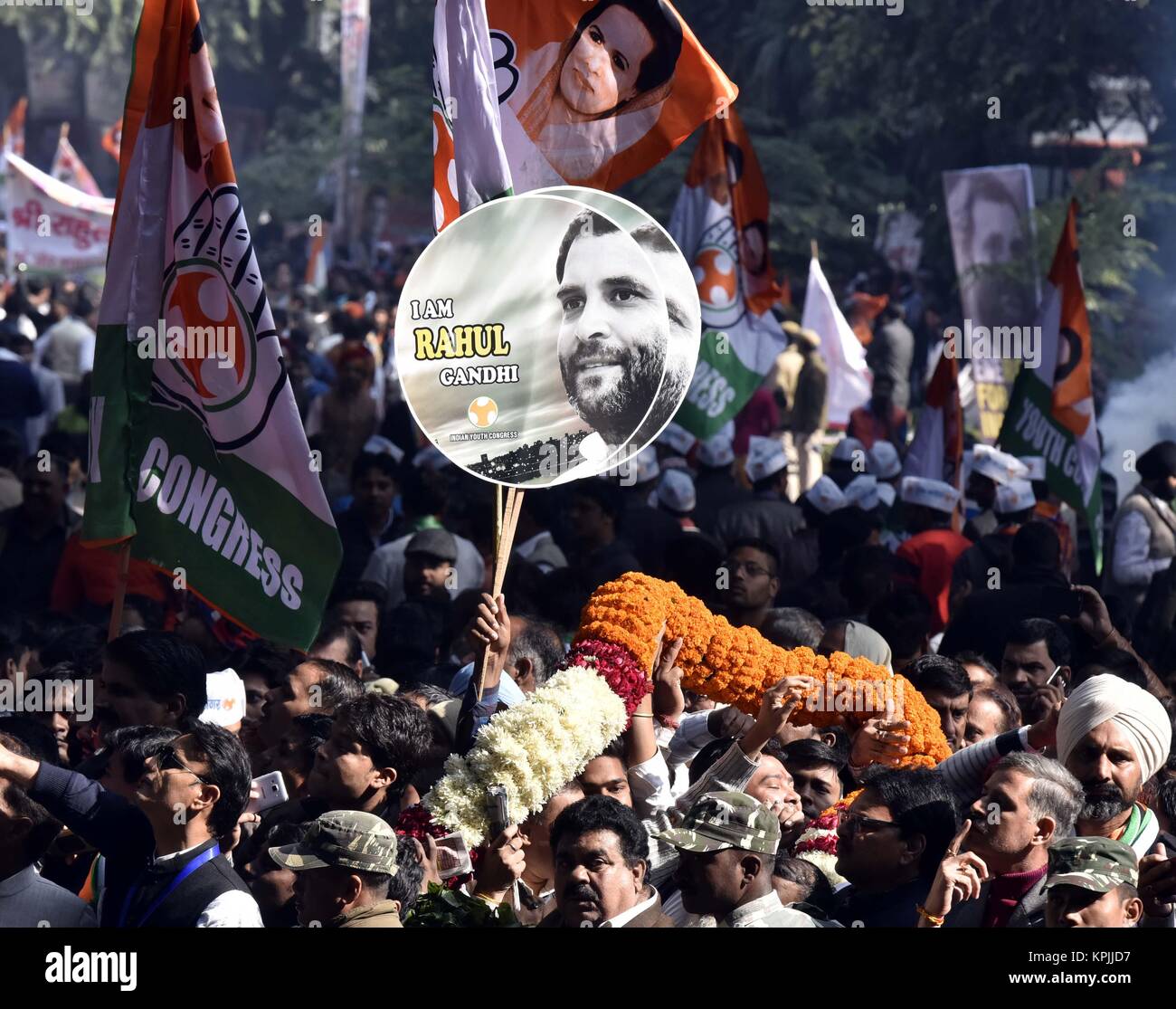 New Delhi India December 16 Congress Supporters And Workers New Delhi India December 16 Congress Supporters And Workers