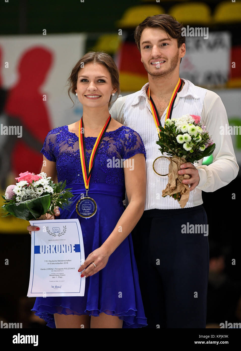 The new German figure skating ice dance champions Kavita Lorenz and