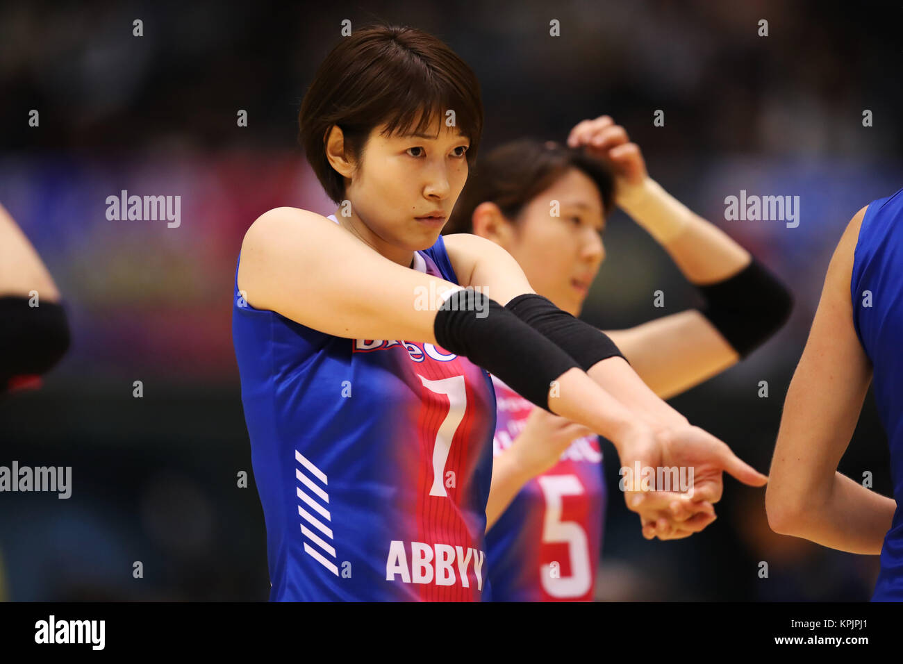 Tokyo Metropolitan Gymnasium, Tokyo, Japan. 16th Dec, 2017. Maiko Kano (PFU), DECEMBER 16, 2017 - Volleyball : All Japan Women's Volleyball Championships 2nd round match between DENSO Airybees 3-2 PFU Blue Cats at Tokyo Metropolitan Gymnasium, Tokyo, Japan. Credit: AFLO SPORT/Alamy Live News Stock Photo