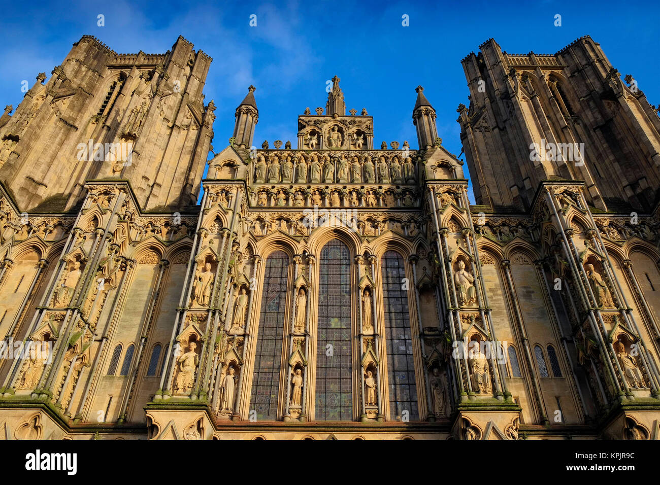 West Front Of Wells Cathedral High Resolution Stock Photography and ...