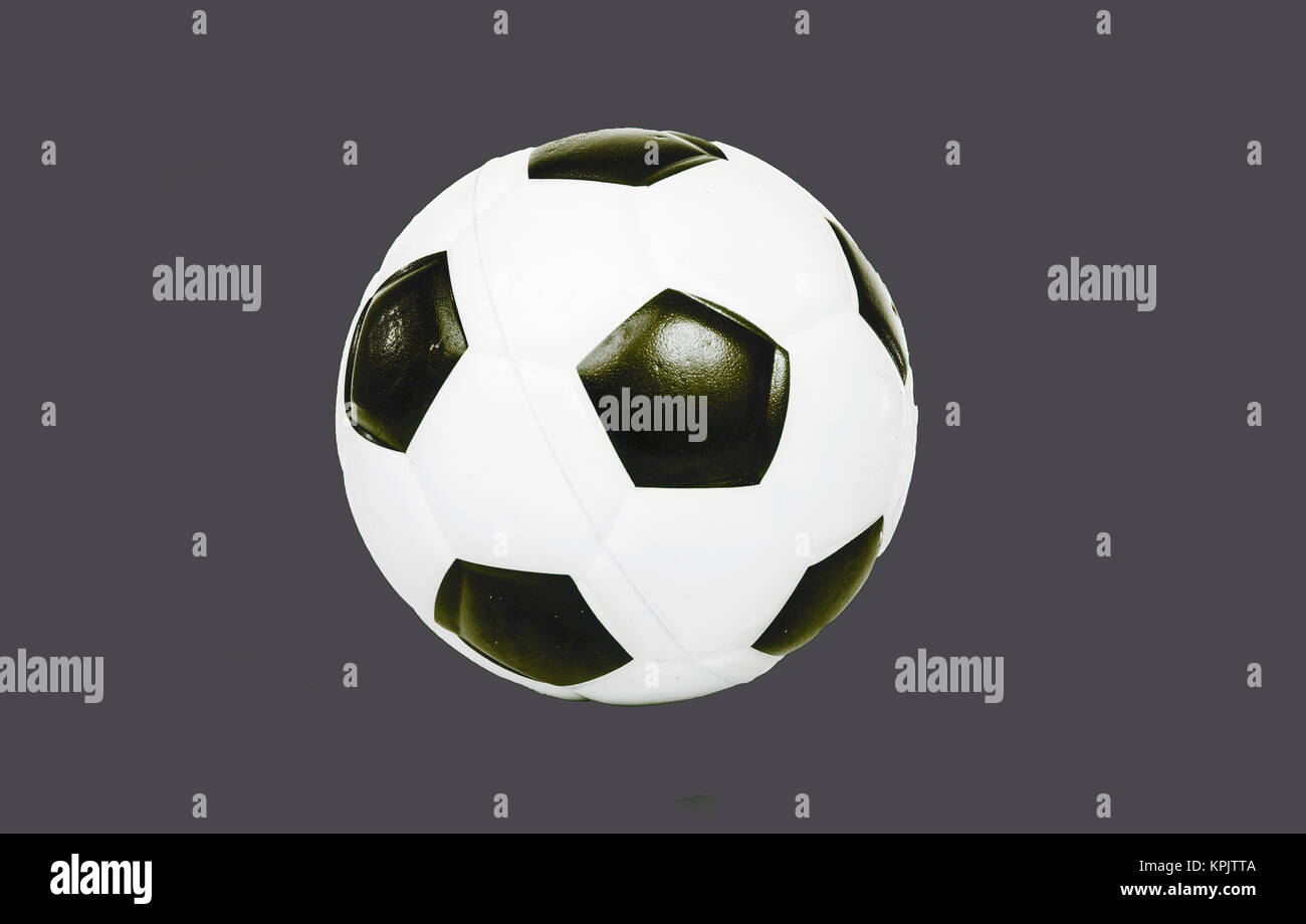 Soccer ball football on grey isolated cutout cut out background. Easy