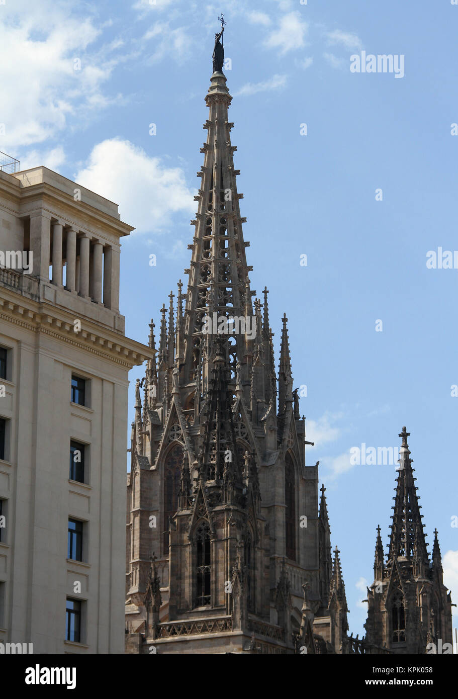 Bell tower barcelona cathedral hi-res stock photography and images - Alamy