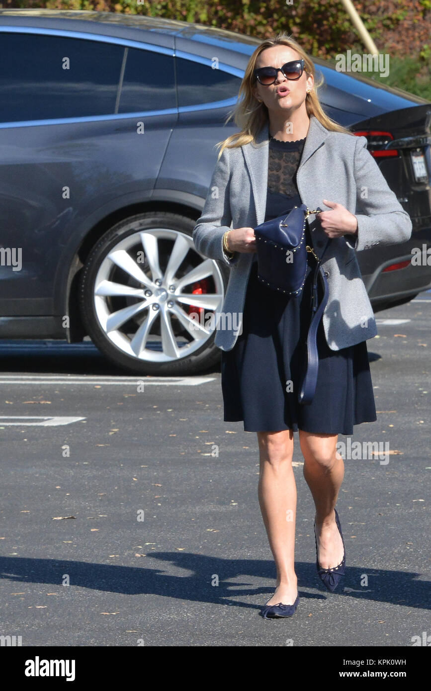 Reese Witherspoon and Jim Toth attend an event at their son's school  Featuring: Reese Witherspoon Where: Pacific Palisades, California, United States When: 14 Nov 2017 Credit: WENN.com Stock Photo