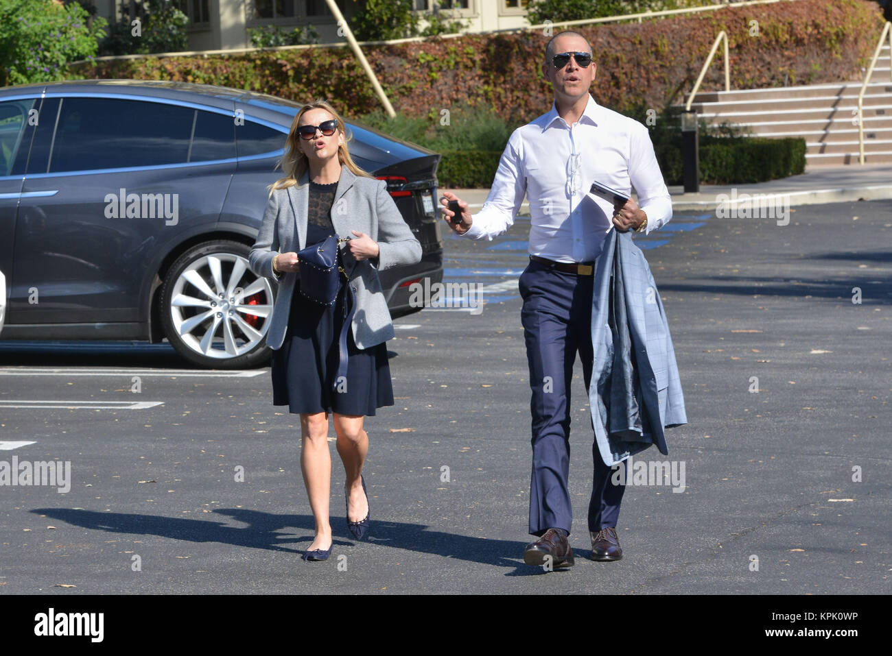 Reese Witherspoon and Jim Toth attend an event at their son's school  Featuring: Reese Witherspoon, Jim Toth Where: Pacific Palisades, California, United States When: 14 Nov 2017 Credit: WENN.com Stock Photo