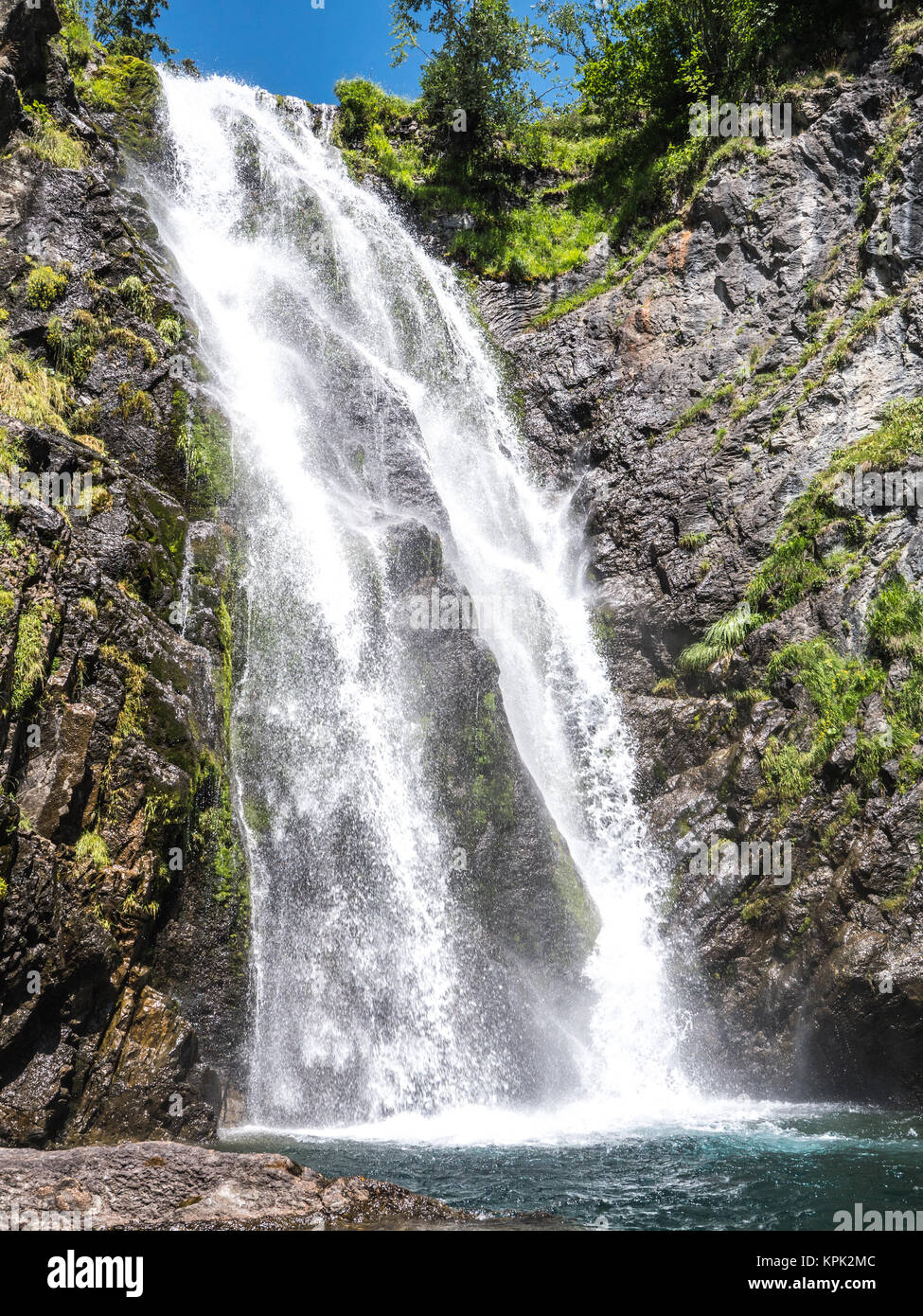 Pish Waterfall of Sauth des Pish in Aran Valley, Spain Stock Photo - Alamy