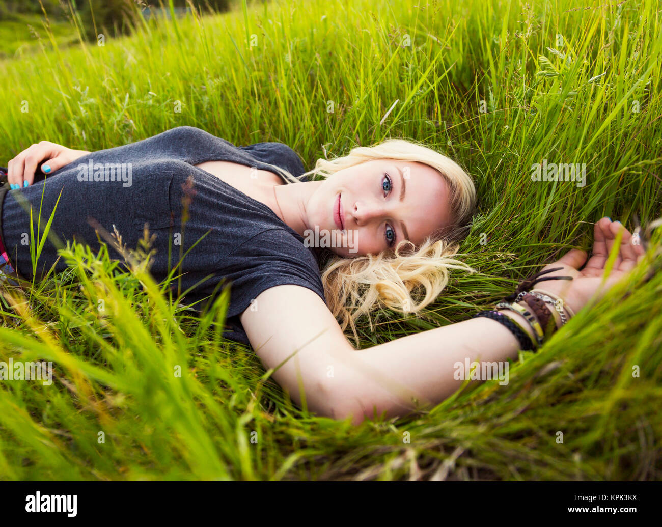 Long blond hair blue eyes hi-res stock photography and images - Alamy