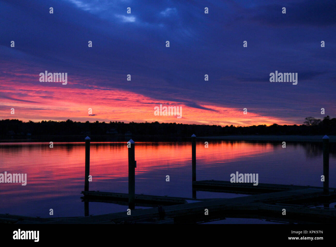 Onset Beach at sunset, Onset, Wareham, Massachusetts, USA Stock Photo