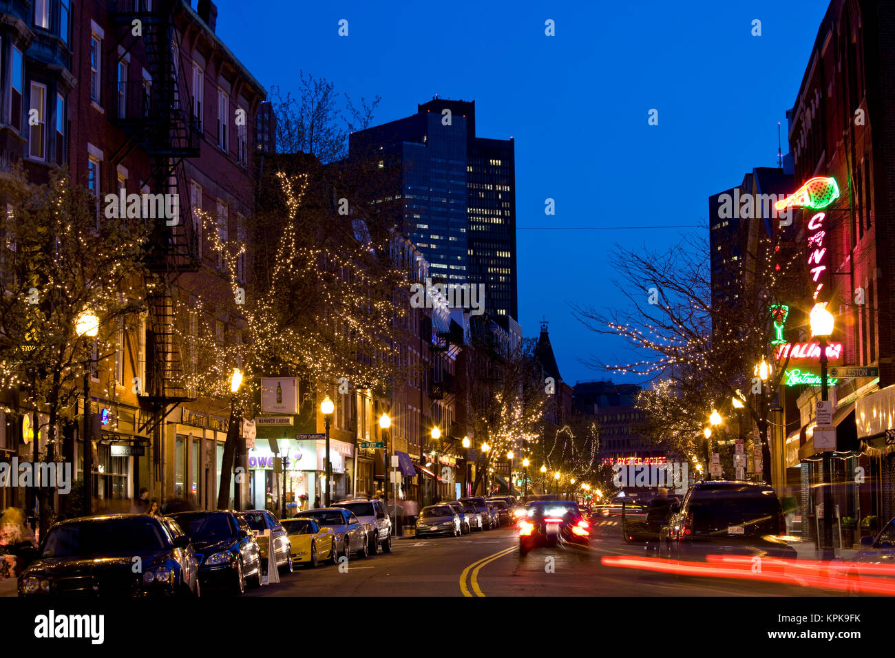 USA, Massachusetts, Boston. North End, Little Italy, Hanover Street