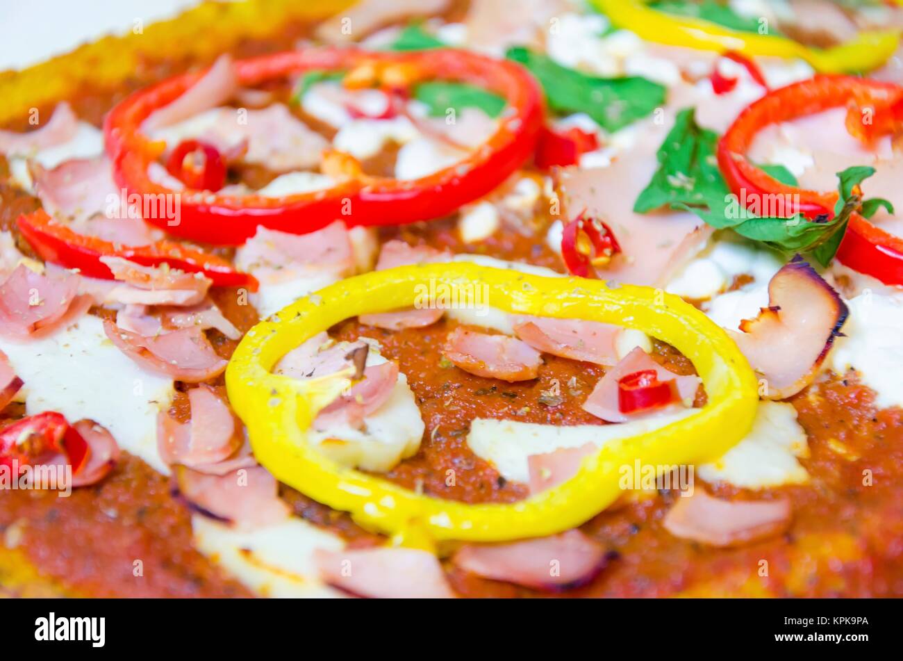Pizza toppings Stock Photo