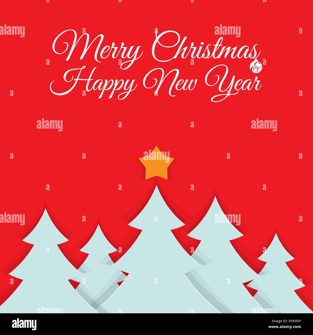 Vector Christmas Card Template. Paper Cut Style Stock Vector Image