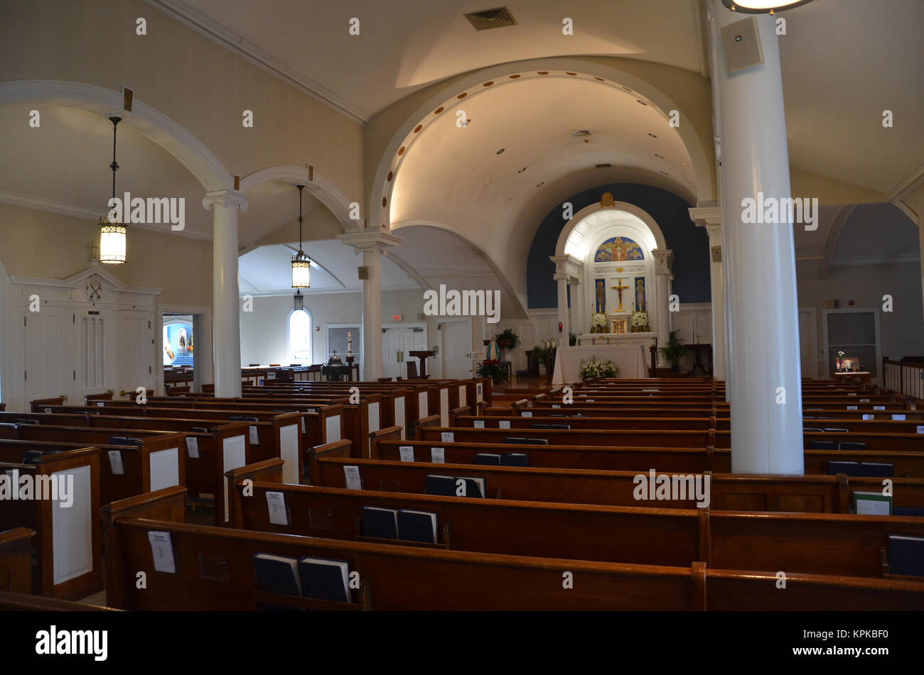 Interior of St. Francis Xavier Church, the 'Kennedy Church" Hyannis