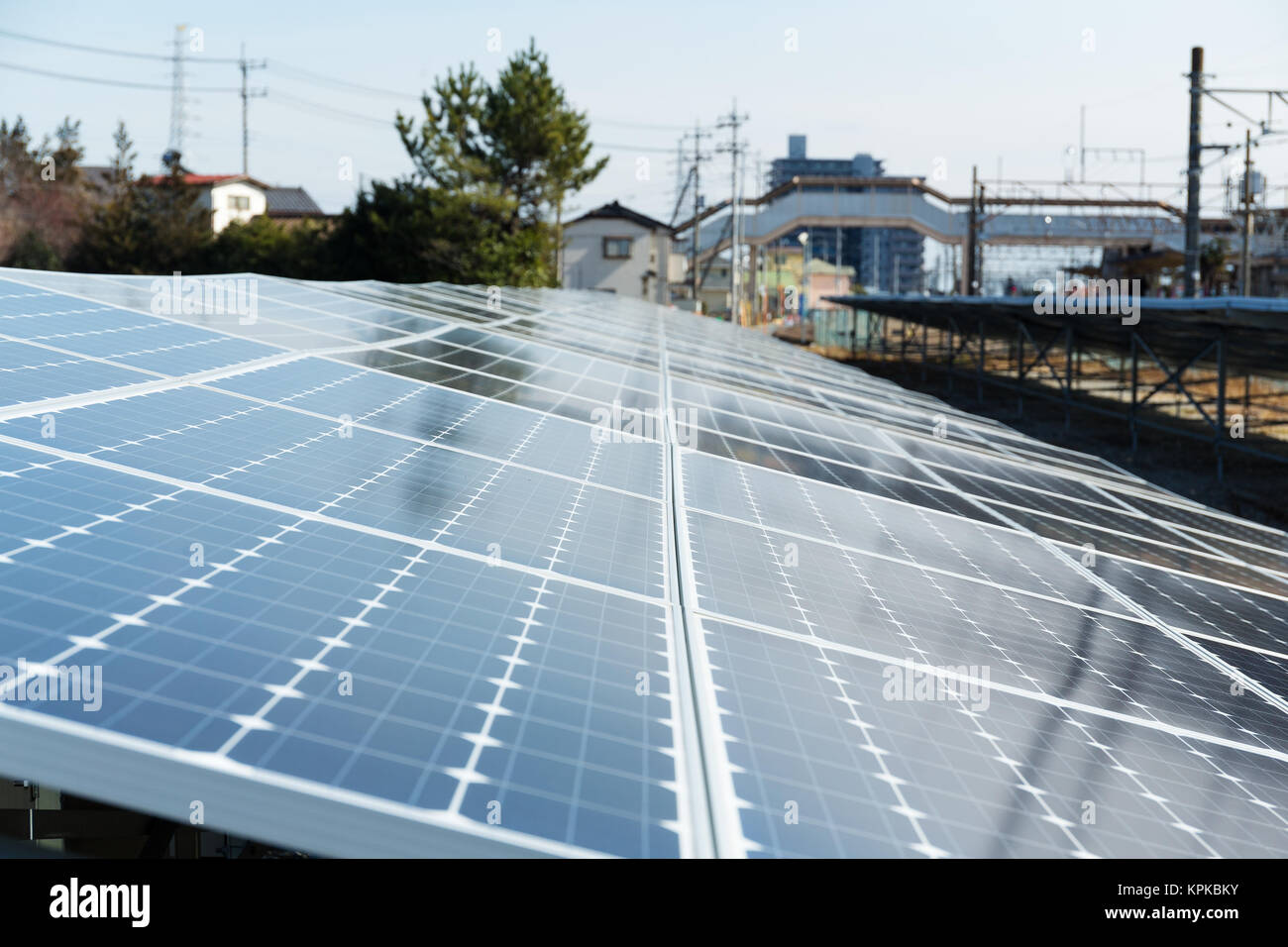 Solar panel in countryside Stock Photo - Alamy