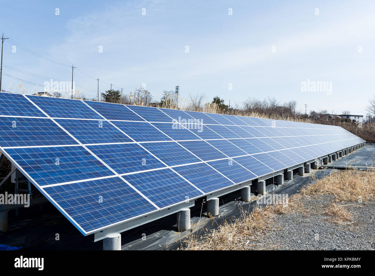 Solar panel in countryside Stock Photo - Alamy