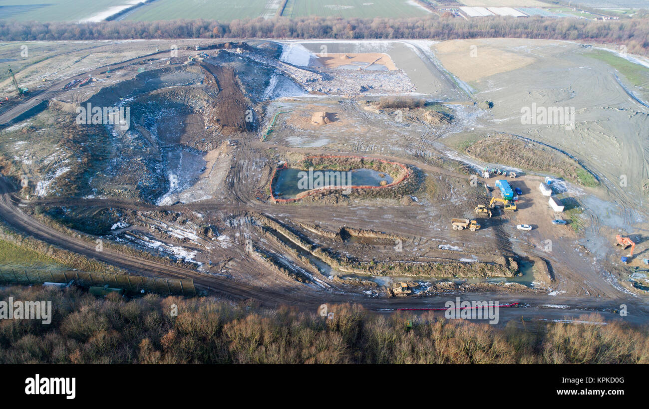 Milton landfill site from above Stock Photo Alamy