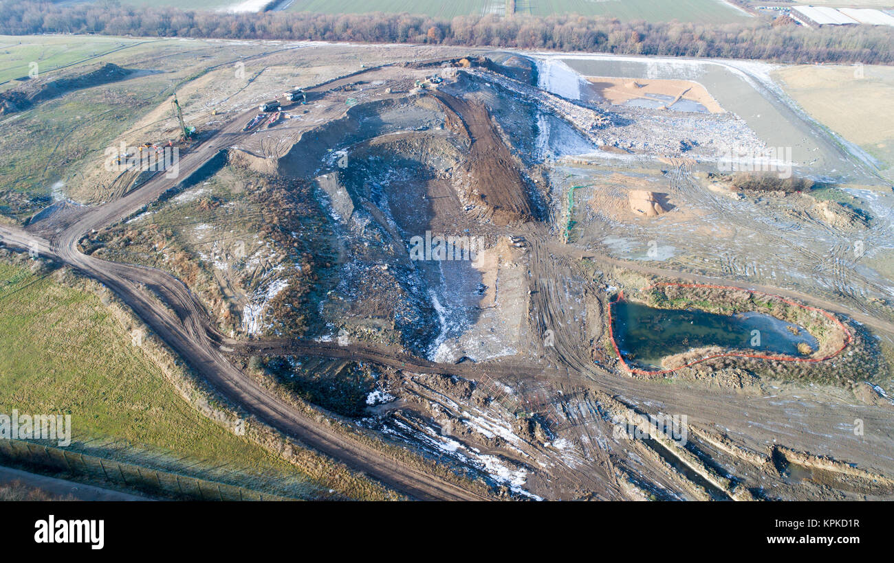 Milton landfill site from above Stock Photo Alamy