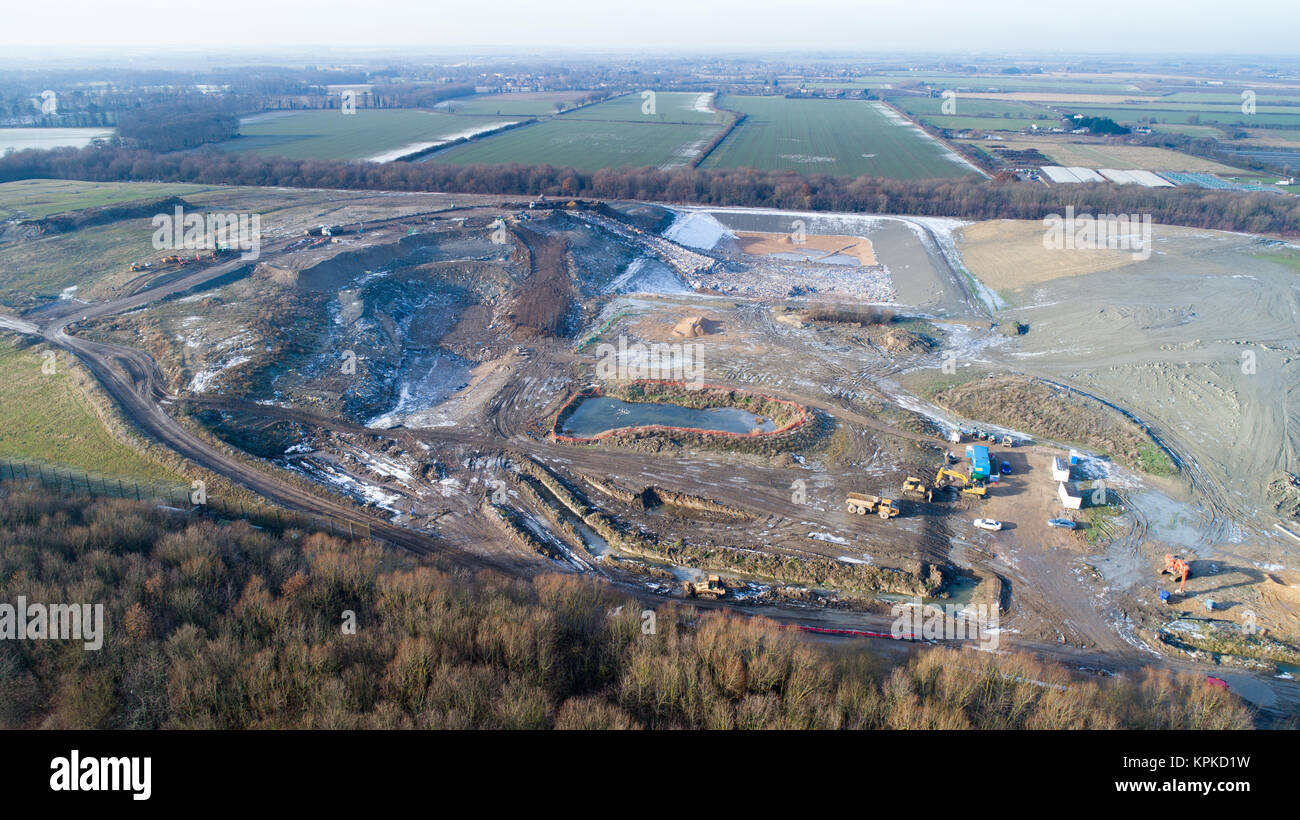 Milton landfill site from above Stock Photo Alamy
