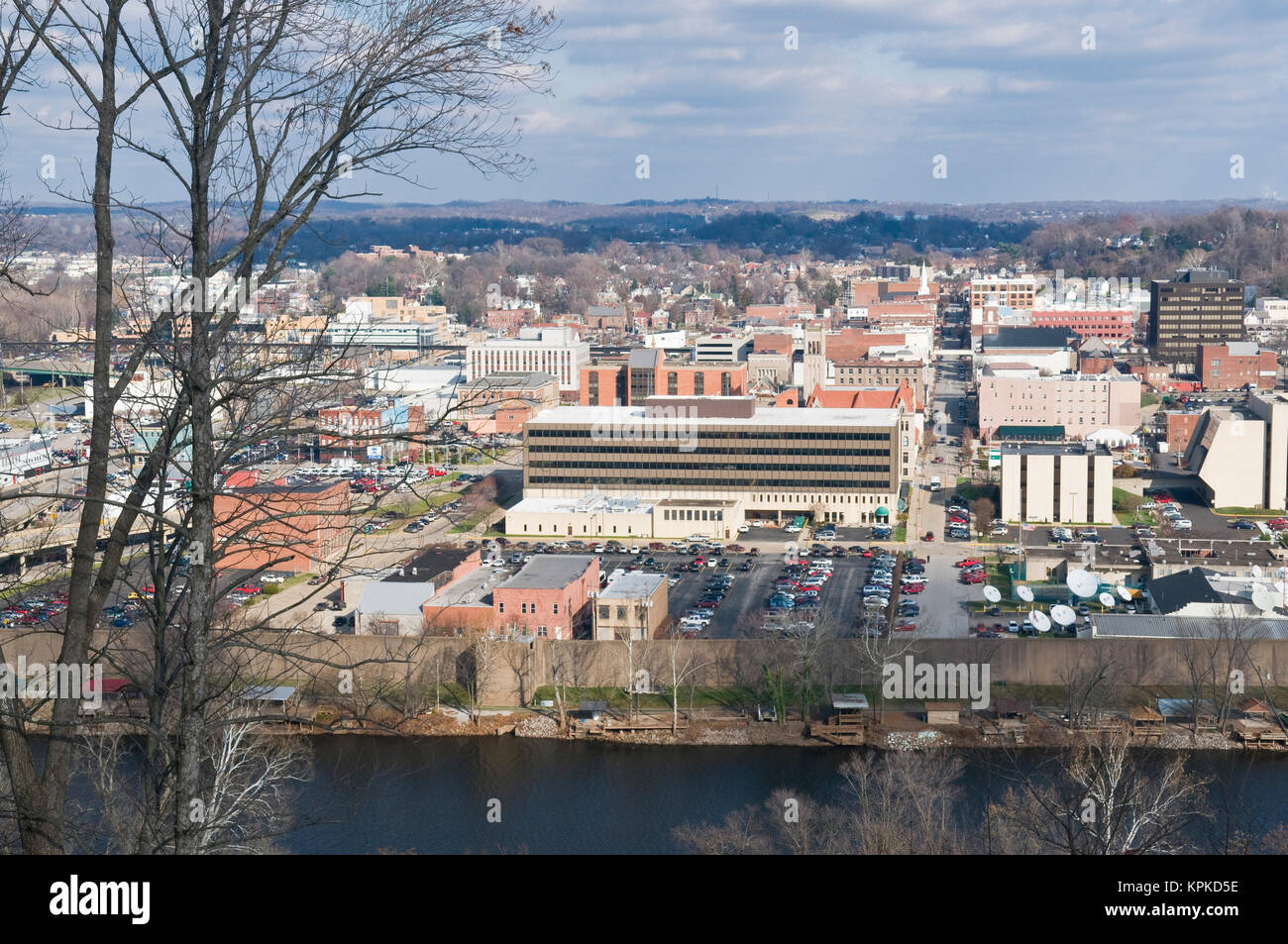 USA WV Parkersburg View of Parkersburg from Fort Boreman Historic