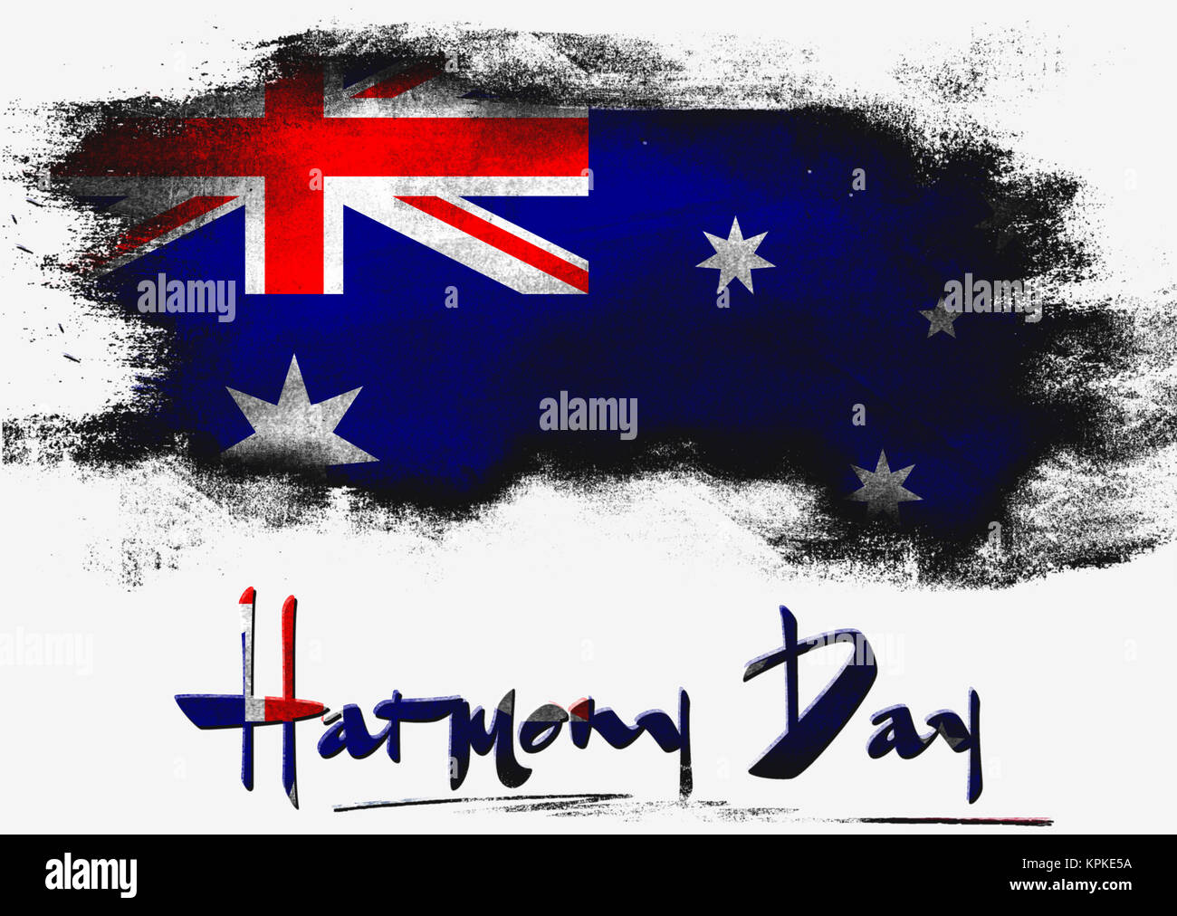 Harmony Day with Australia flag Stock Photo Alamy