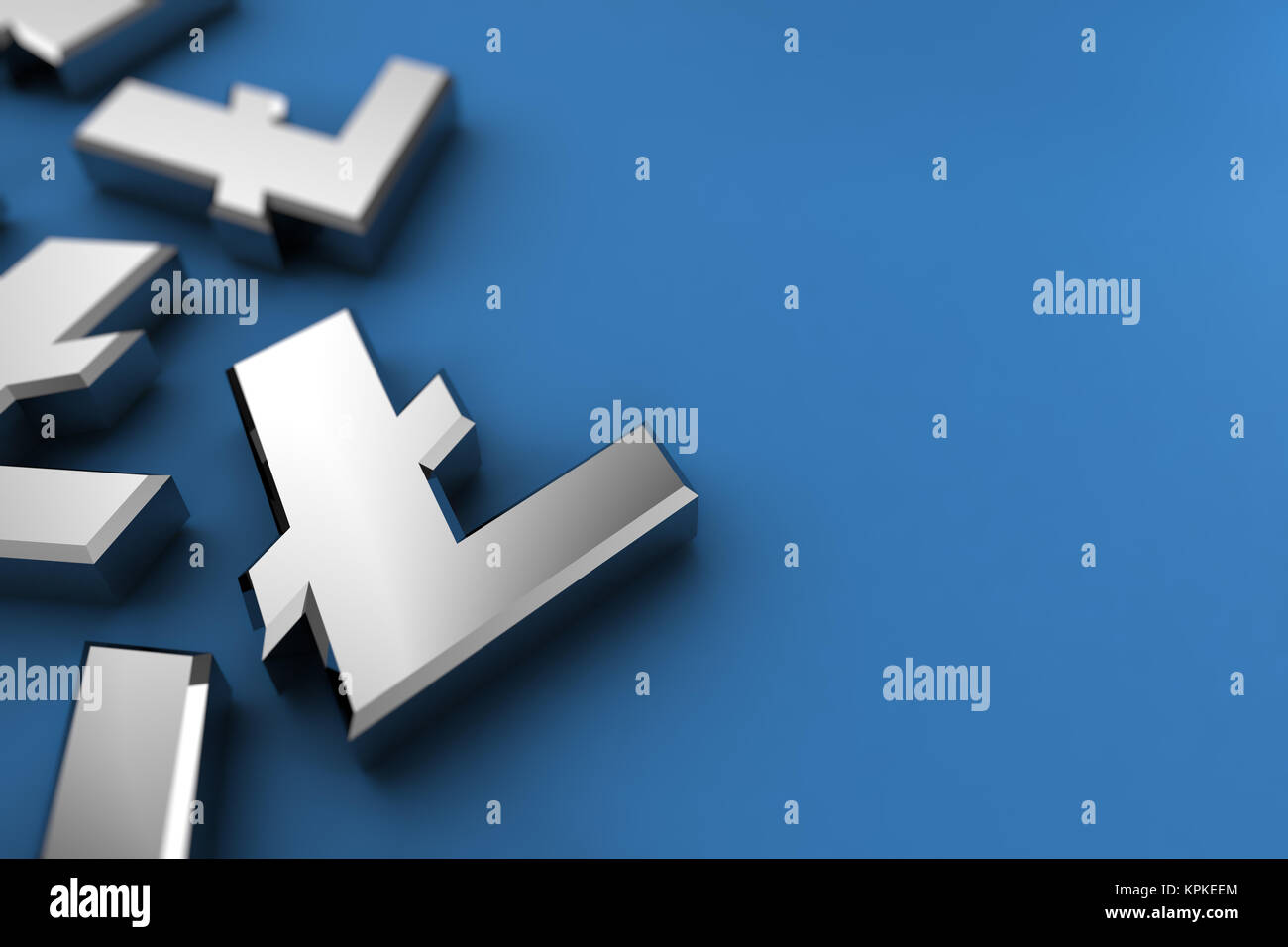 3d silver currency symbols hi-res stock photography and images - Alamy
