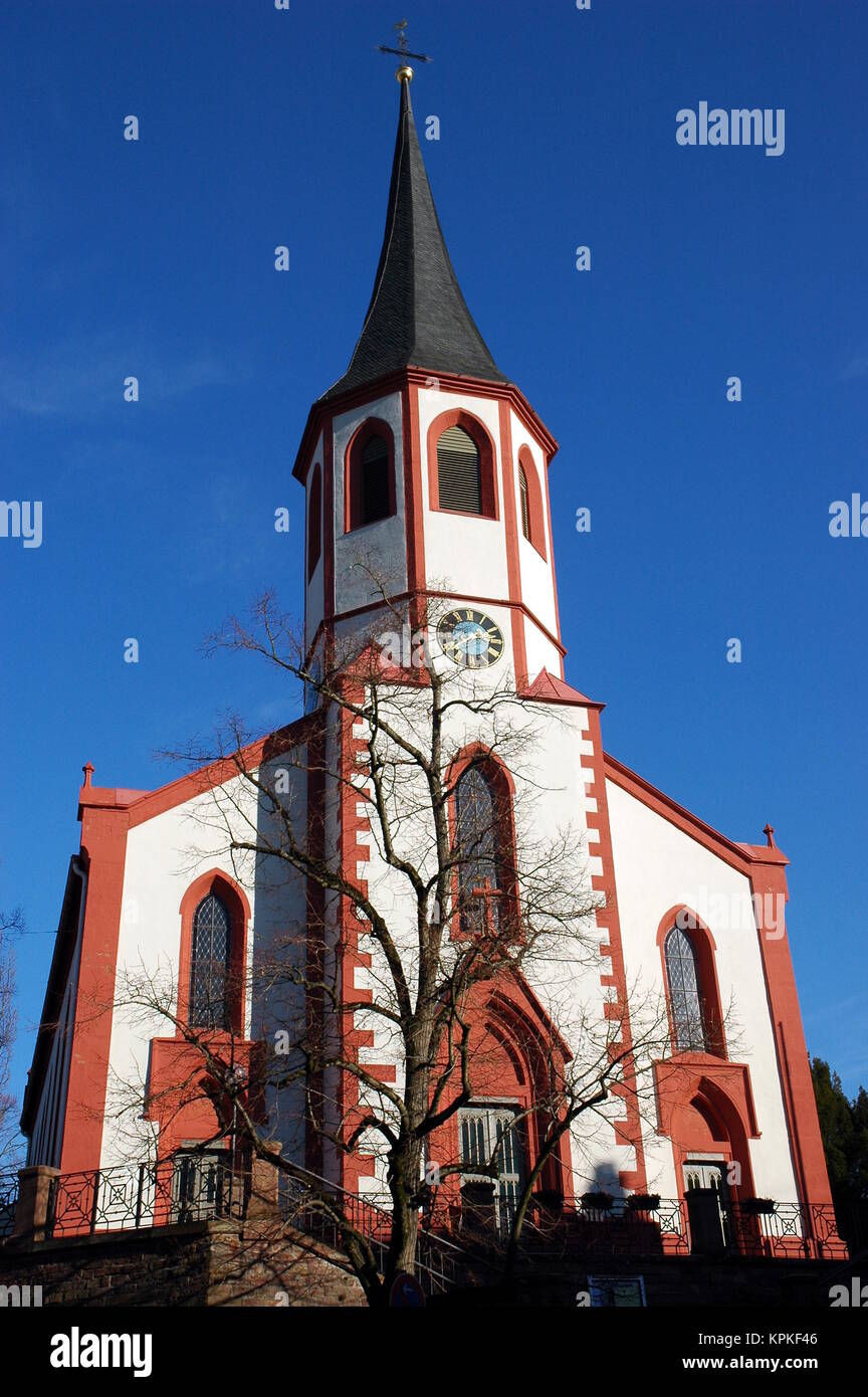 protestant church in knielingen Stock Photo