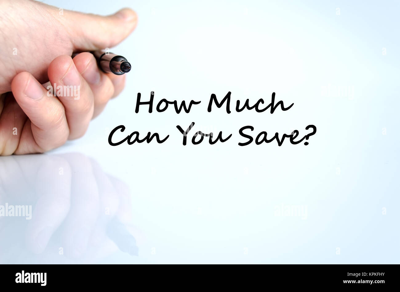 How much can you save text concept Stock Photo Alamy