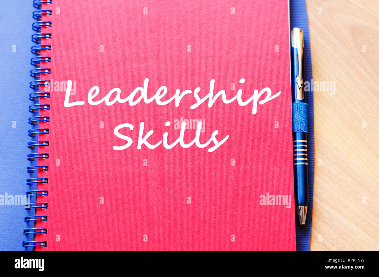 Leadership skills write on notebook Stock Photo Alamy