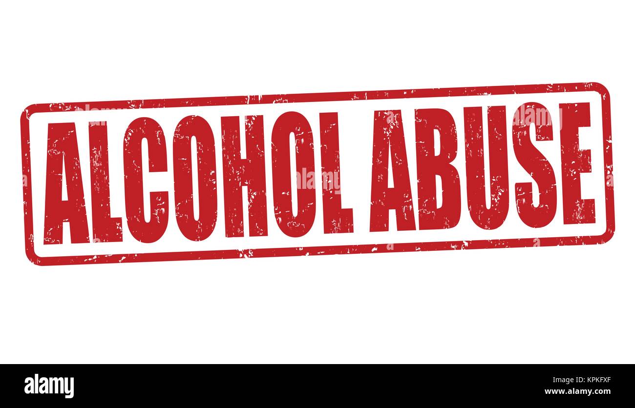 Alcohol abuse grunge rubber stamp on white background, vector illustration Stock Vector