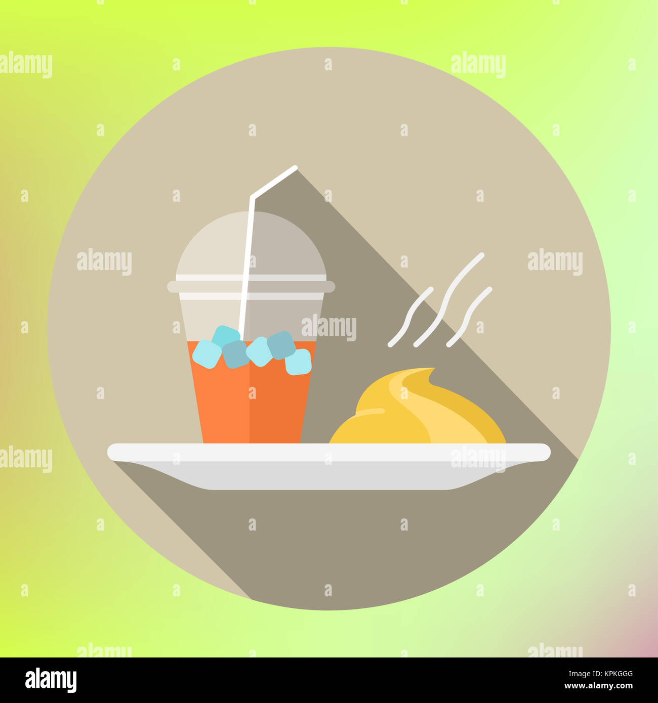 smoothie mashed potatoes flat icon Stock Photo - Alamy