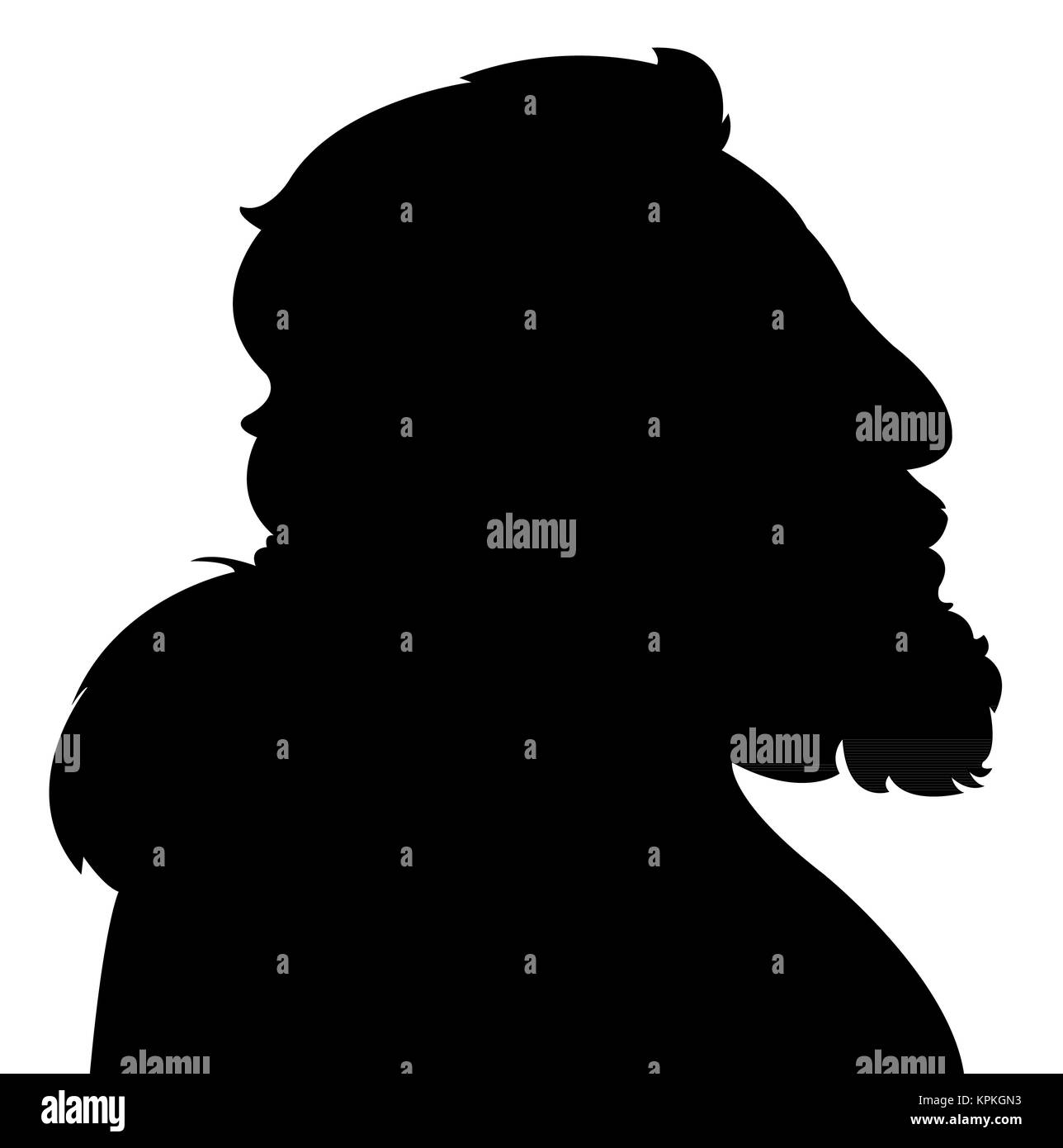Silhouette man head vector Black and White Stock Photos & Images - Alamy